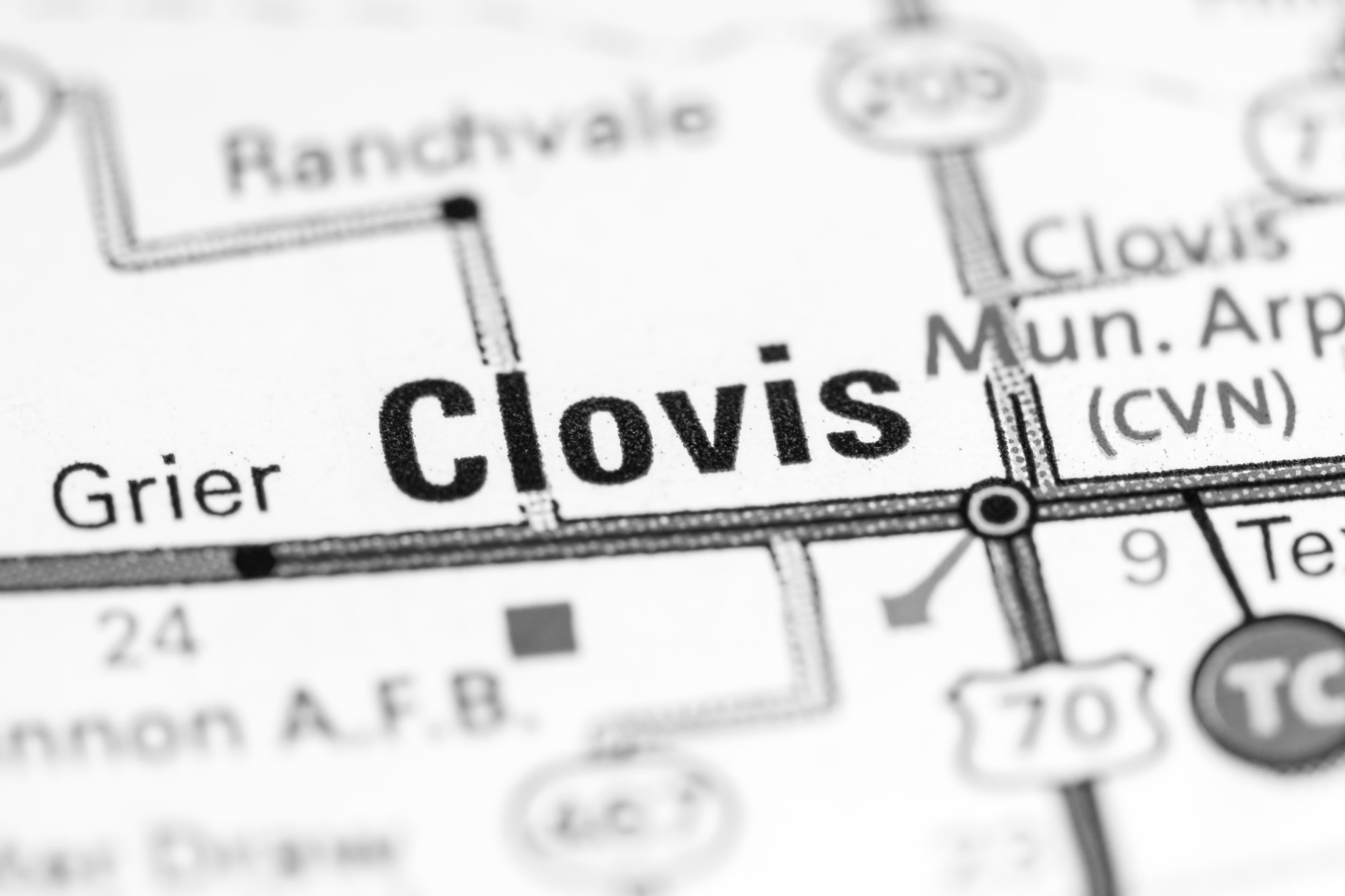 Map of Clovis, New Mexico