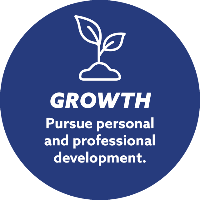 Growth: Pursue personal and professional development